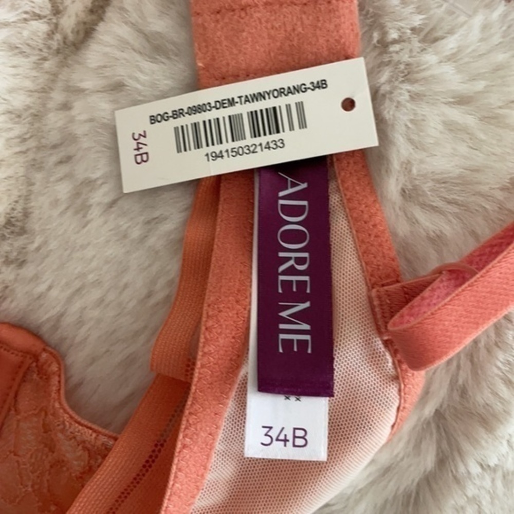 NWT Adore Me bra size 34B peach bra - Picture 4 of 5